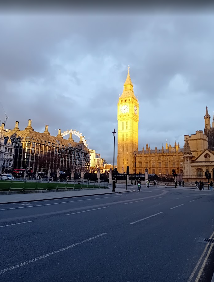 View of the Palace of Westminster and Elizabeth Tower, London